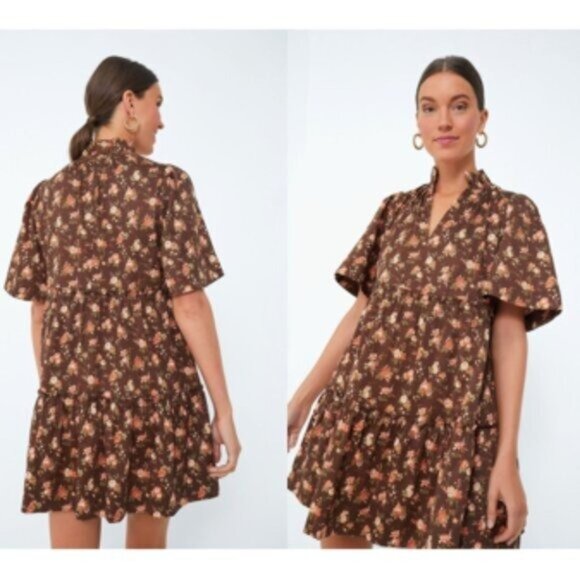 Tuckernuck | NEW Rosewood Chintz Crawford Short Sleeve Mini Dress Size L - Picture 3 of 12